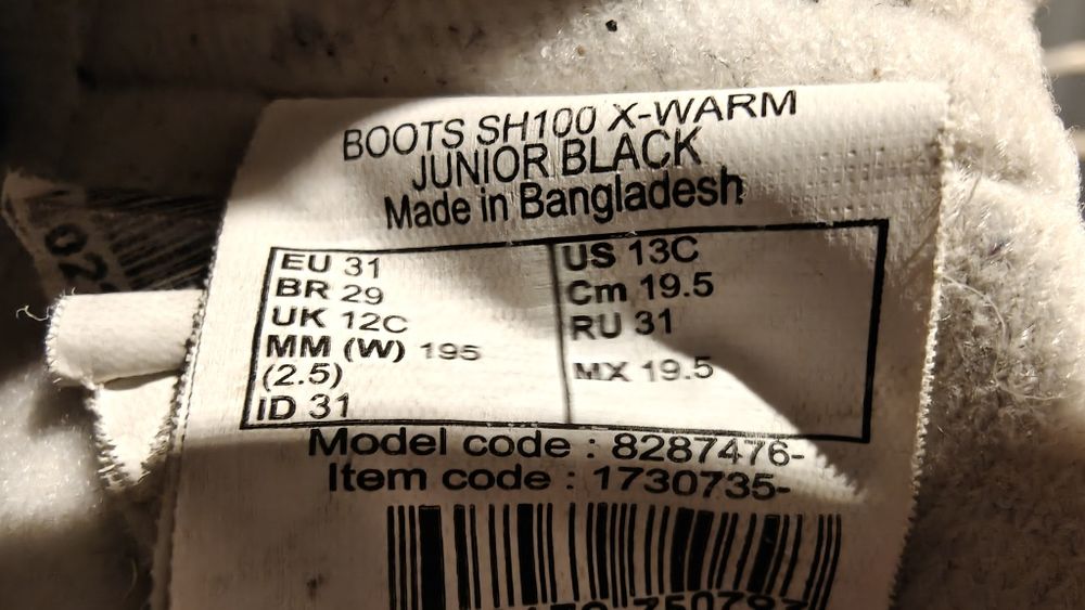 Quechua  śniegowce adidasy wysokie  wodoodporne