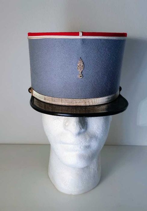 Boné autêntico colecionador képi militar de cavalaria França