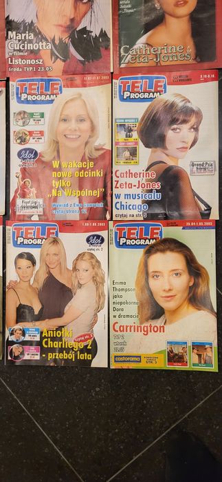 Kolekcja magazynów Tele Program – zestaw okładek aktorskich, lata 2000