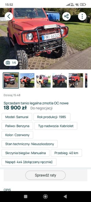 Sprzedam tanio, dzwonić