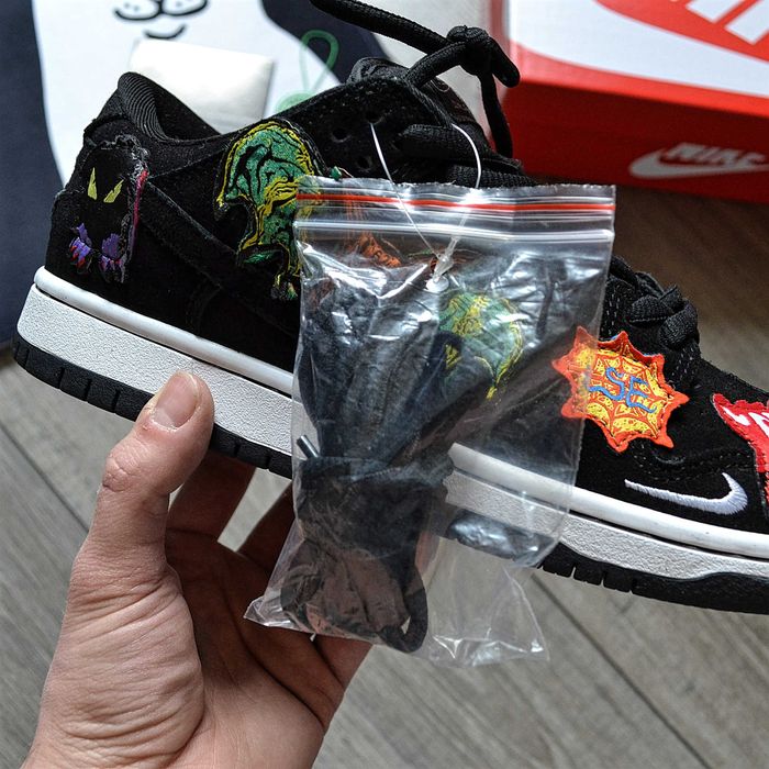 Чоловічі кросівки Nike Neckface x Dunk Low Pro SB "Black" Розміри 40-45