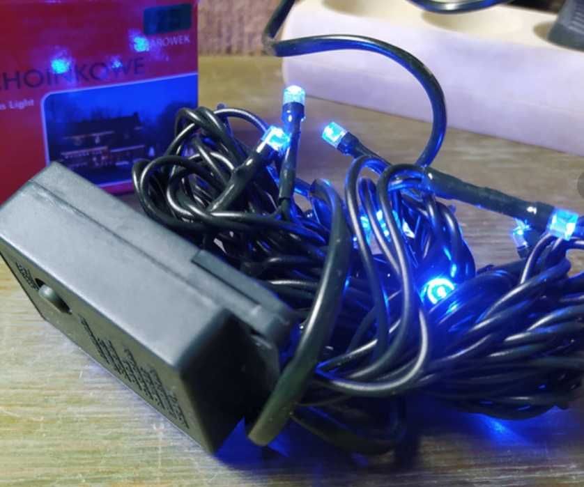 LAMPKI CHOINKOWE 25led niebieskie na małą choinkę stroik