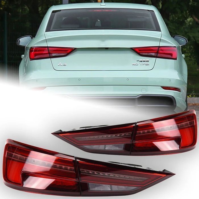 Audi A3 2013–2019 Lampy Tylne LED z Dynamicznym Kierunkiem