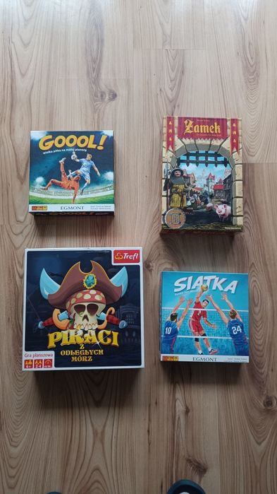Gry planszowe Piraci, Zamek Carcassonne, Goool piłka nożna, siatkówka