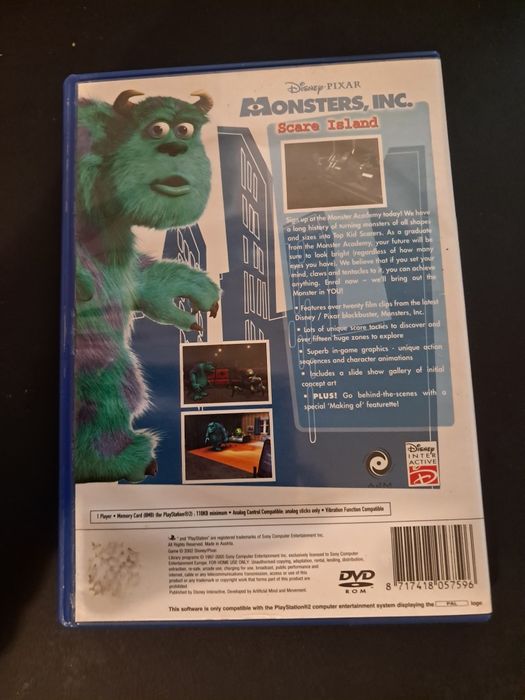 Jogo para Playstation2: "Disney/Pixar Monsters, INC. Scare Island" Preço: 10€ (Posso negociar).