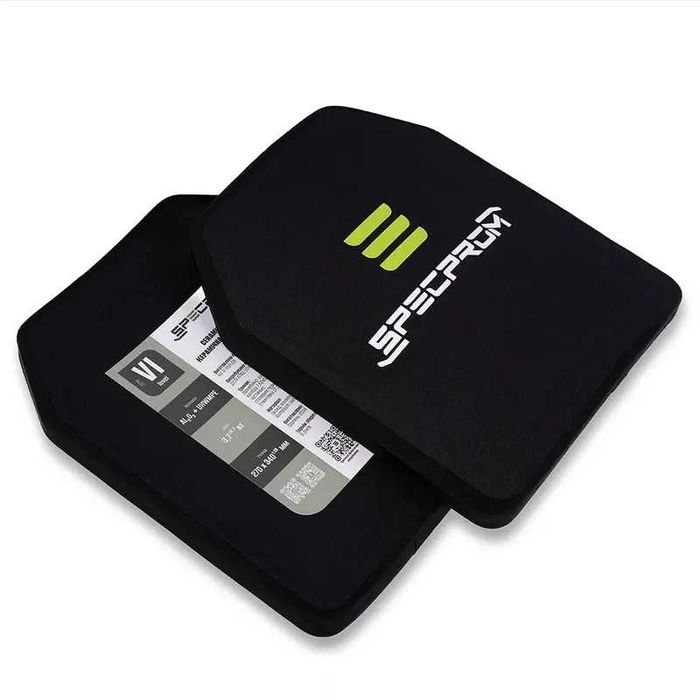 Керамічна бронеплита 6-го класу ДСТУ L 3,7 кг 27 на 34 см Греція