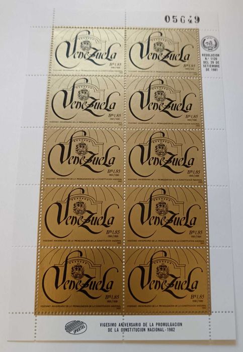 selos conjunto venezuela 19 em total