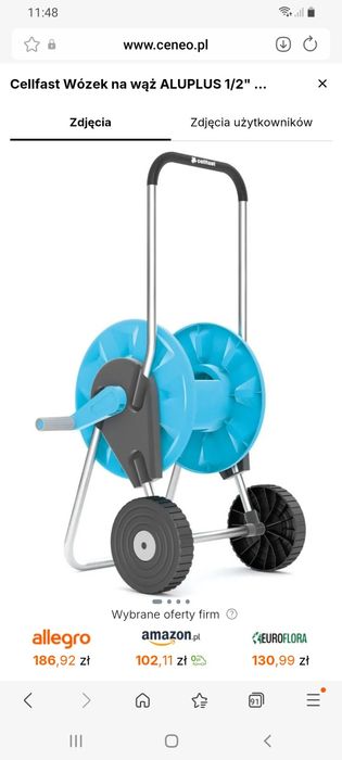 Wózek na wąż ogrodowy 60 metrów Celfast