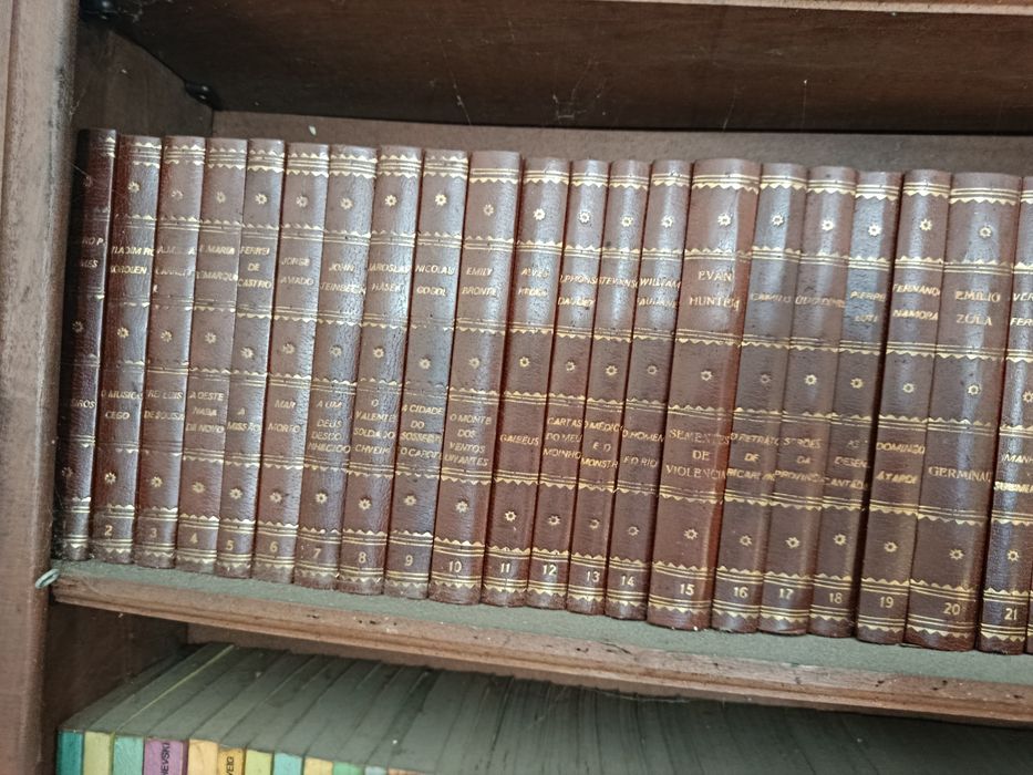 Algumas coleções completas e incompletas de livros com bastantes anos