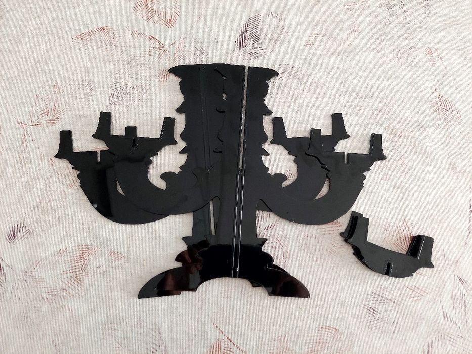 Candelabro pvc preto