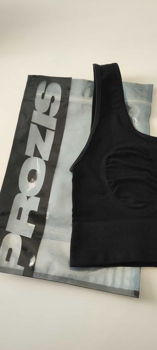 Soutien desportivo/top push up modelador Silhouette NOVO preto Prozis