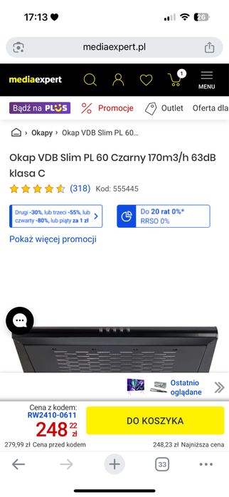 NOWY pochłaniacz okap