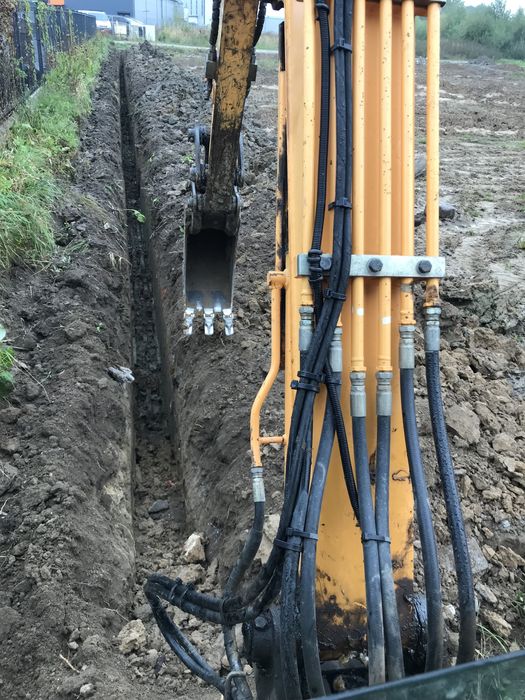 Minikoparka Usługi ziemne wykopy przyłącza prad gaz woda kanalizacja