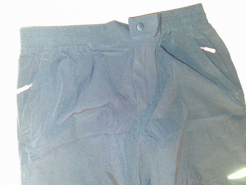 T253 Spodnie Sportowe Męskie Treningowe XL Czarne Odblaski Nowe MJ005