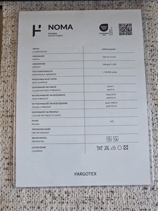 Fargotex wzór Noma - próbnik tkanin