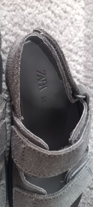 Замшеві сандали zara 25 розмір 16.5см кожані next 4
