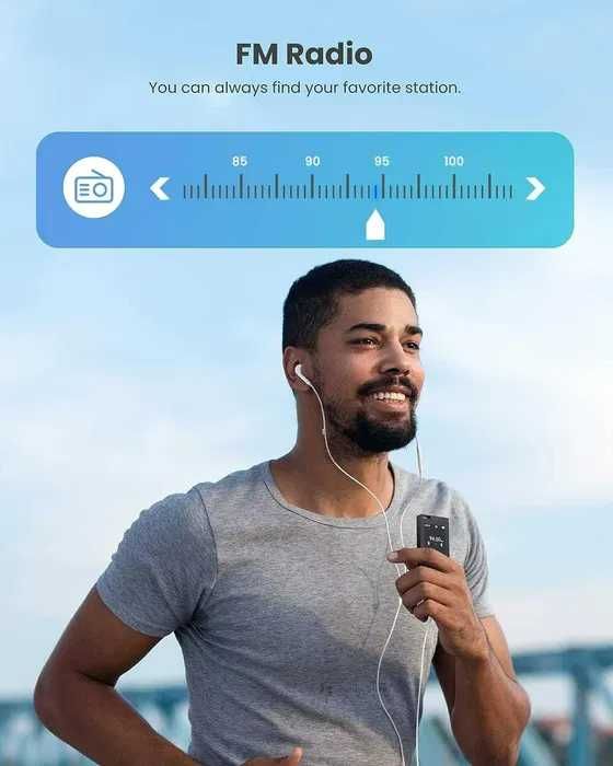 Odtwarzacz MP3 DODOSOUL radio FM, wbudowany głośnik HD 64GB
