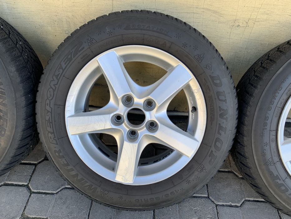 Koła Alufelgi 15” 5x112 + Opony Zimowe 195/65R15 VW Audi Skoda