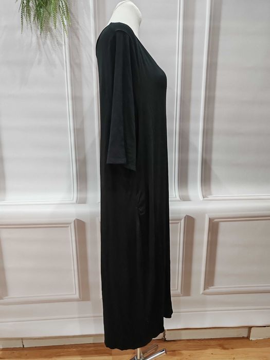 Czarna wygodna sukienka ciążowa midi Bump&up roz 54/56 wiskoza/elastan