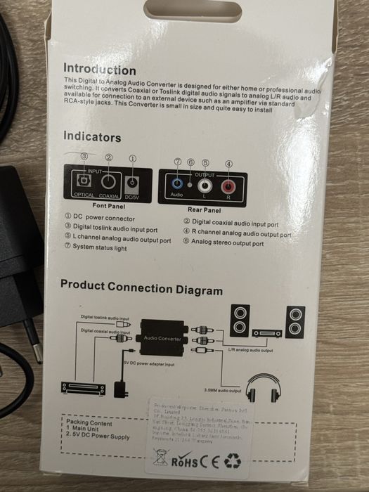 TV-Dex Widex + konwerter