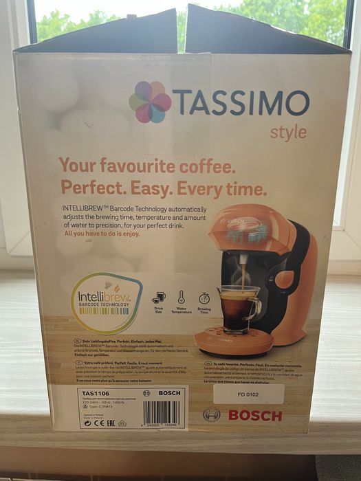 Ekspres kapsułkowy Bosch Tassimo Style TAS1106 1400W Pomarańczowy