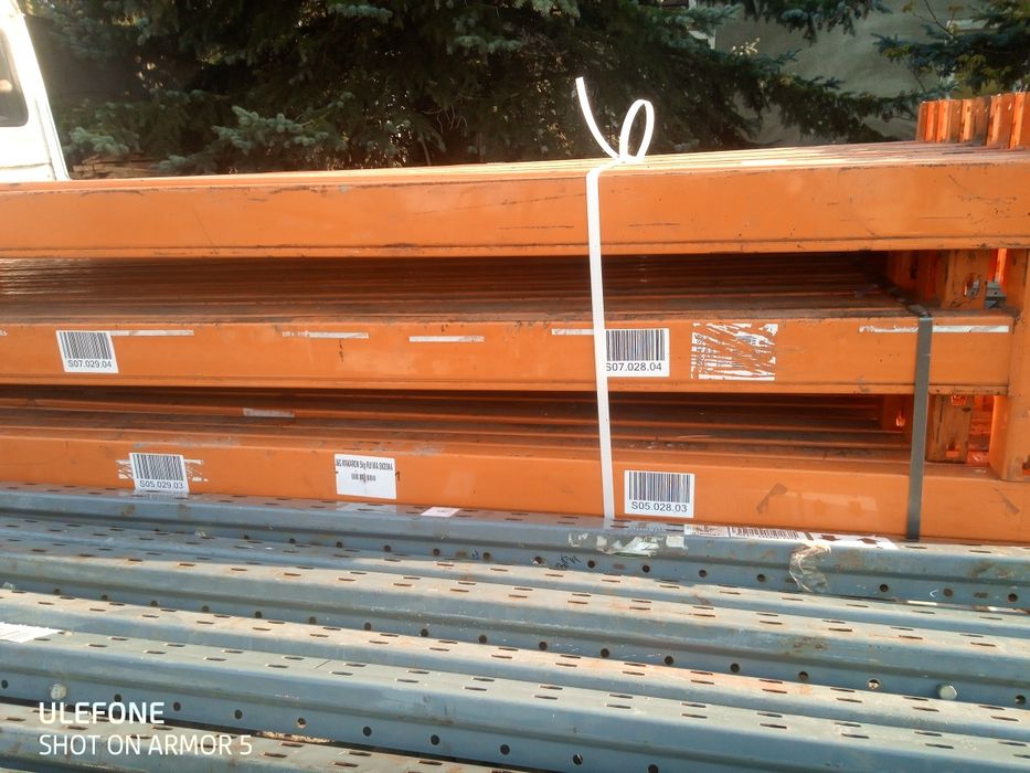 Regał paletowy magazynowy Dexion 25m długi na 108palet dowóz