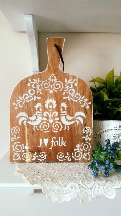 Deska zdobiona drewniana