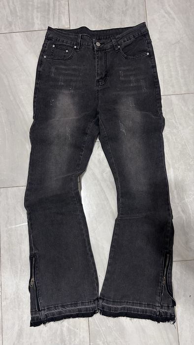Black flared jeans