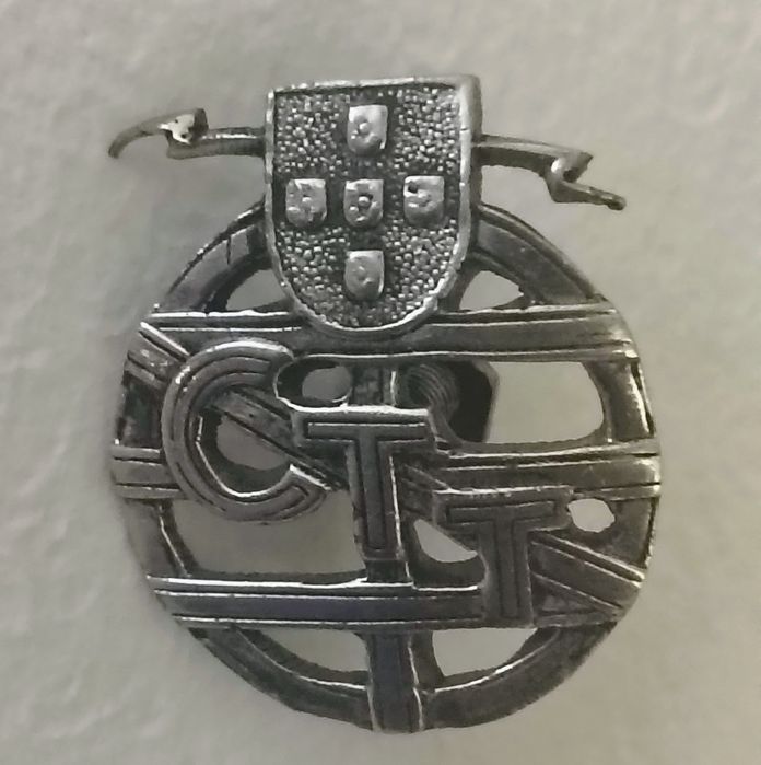Antigo Emblema / Distintivo de Lapela CTT (Modelo de 1936) - Raridade