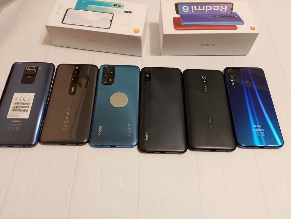 Смартфони Xiaomi Redmi Note 11, 9A, 8A, Note 7, 8, Note 9