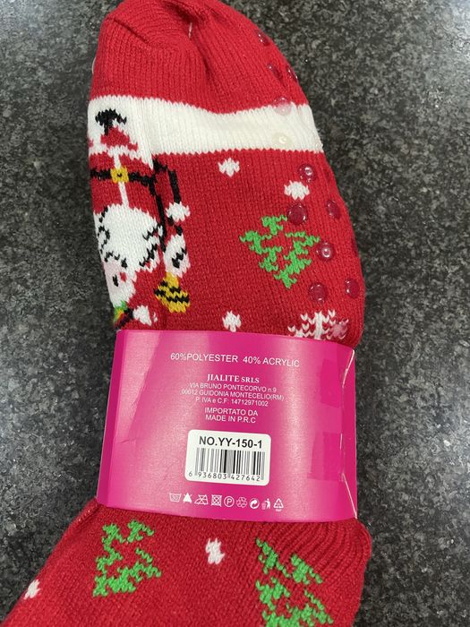 Meias polares antiderrapantes tema Natal