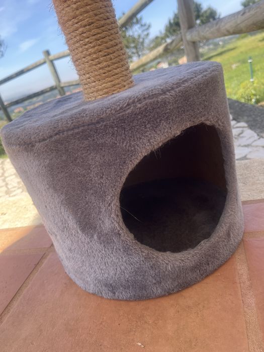 Cama, arranhador e banco para gatos