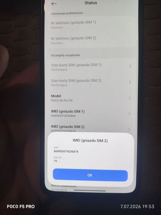 Sprzedam lub zamienię Poco x6 pro