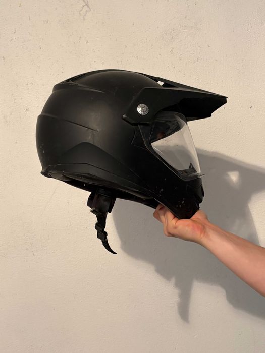 Kask Rower/Cross/Enduro/Motor Dziecięcy czarny