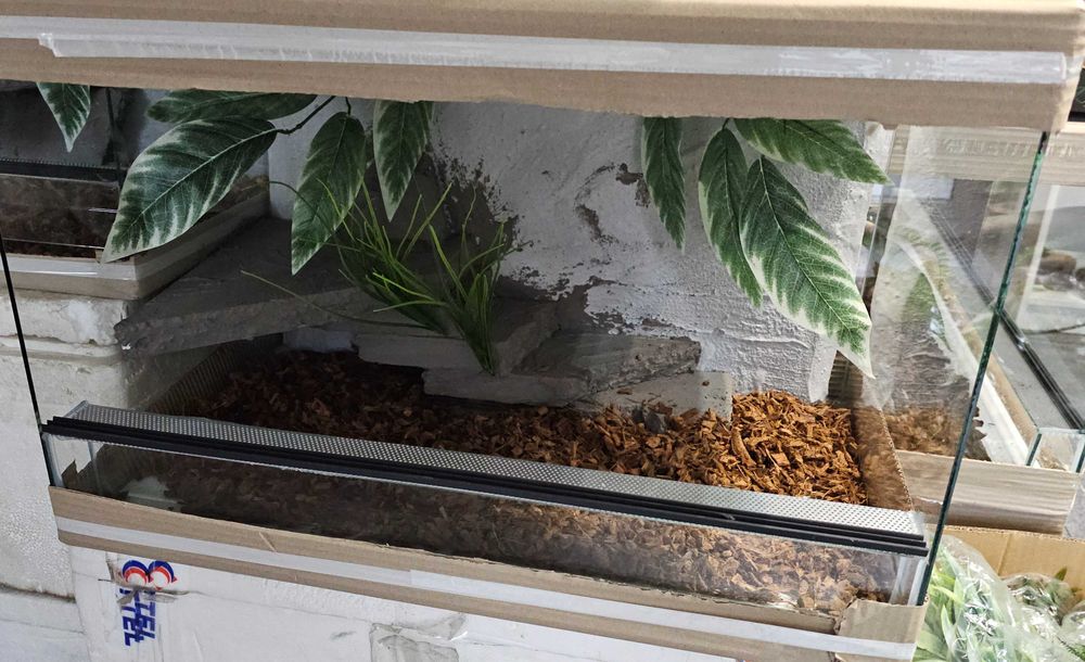 Terrarium z wystrojem 60x40x40 lub 40x40x60