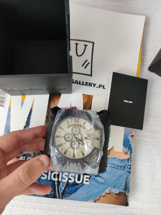 Diesel Mega Chief DZ4495, czarny, 2 lata gwarancji, chronograf, 51 mm