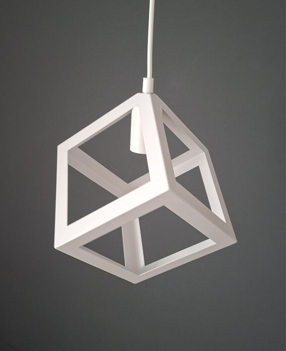 Lampa wisząca loftowa biała