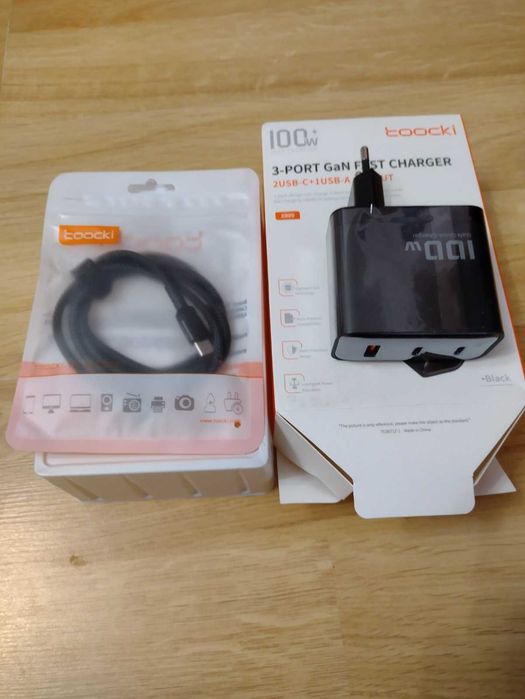 Швидка зарядка Toocki 100W + бонус кабель 100W Type-C Type-C