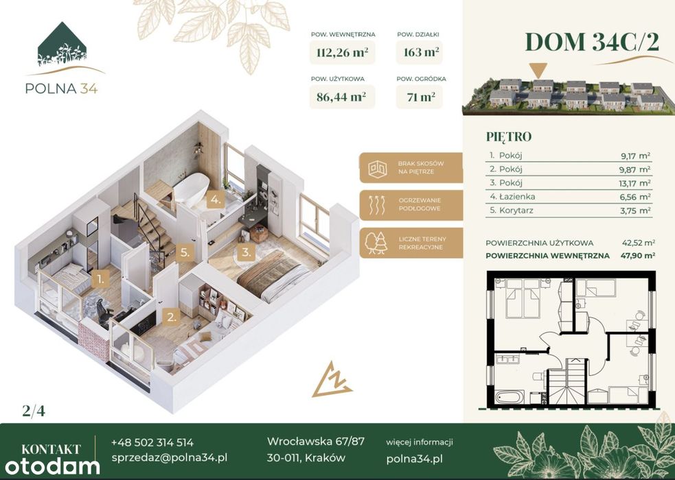 Bliźniak - 5 pokoi 114 m2 - Liszki