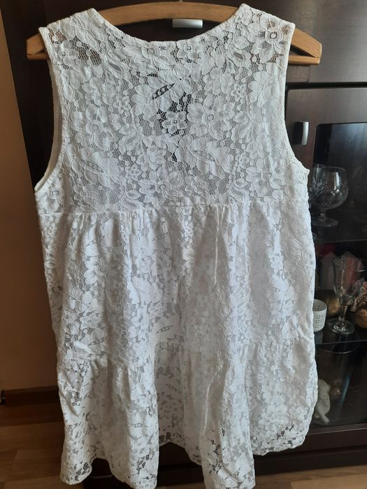 Sukienka na lato koronką biała boho