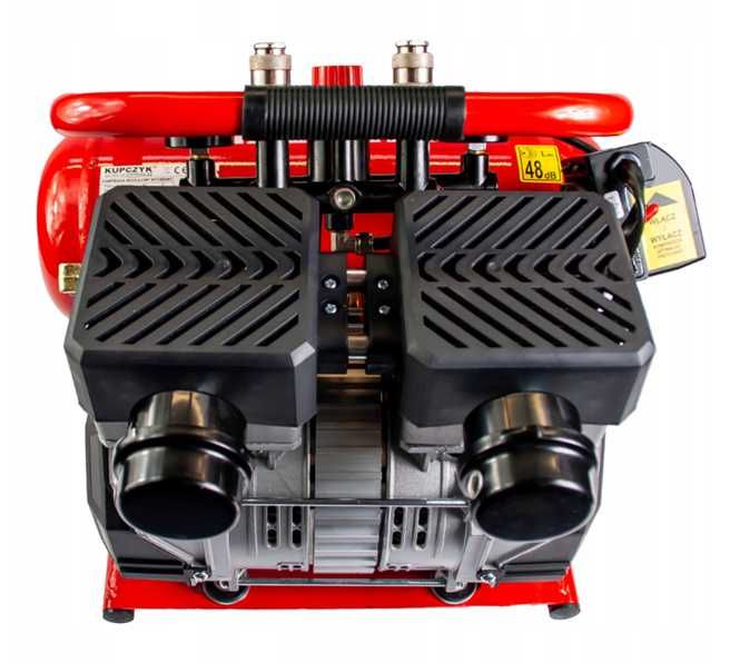 Kompresor Bezolejowy Wyciszony 6L Kupczyk FLO-6  1,1 KW   167 l/min