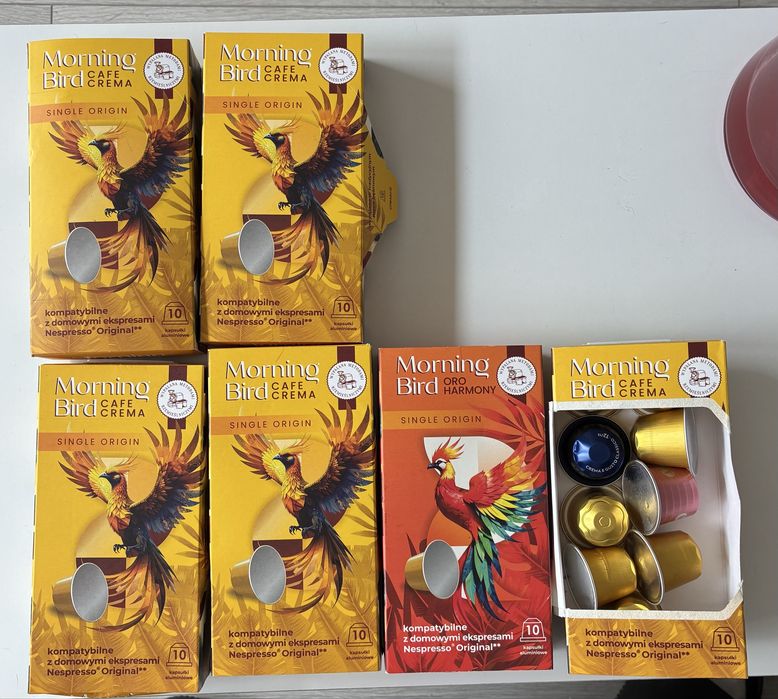 Kawa Morning Birds Cafe Crema Oro Harmony - 5 paczek