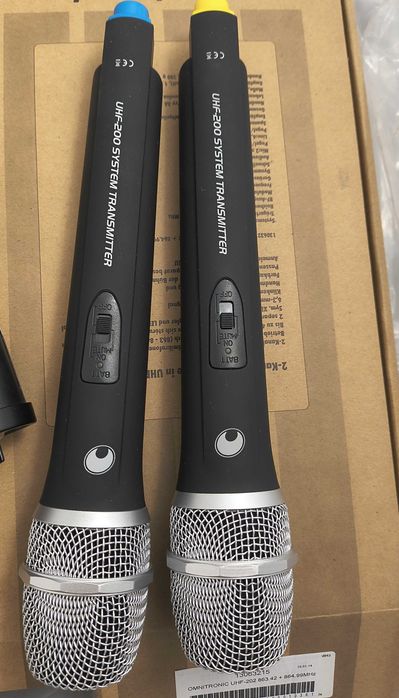 Mikrofony Omnitronic UHF-202 komplet