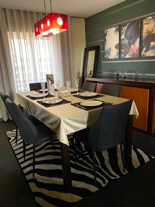 Mesa de Jantar Design | Madeira Maciça + Vidro Temperado | 180x100 | 270€