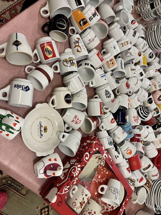 Chávenas marcas de cafés estão impecáveis