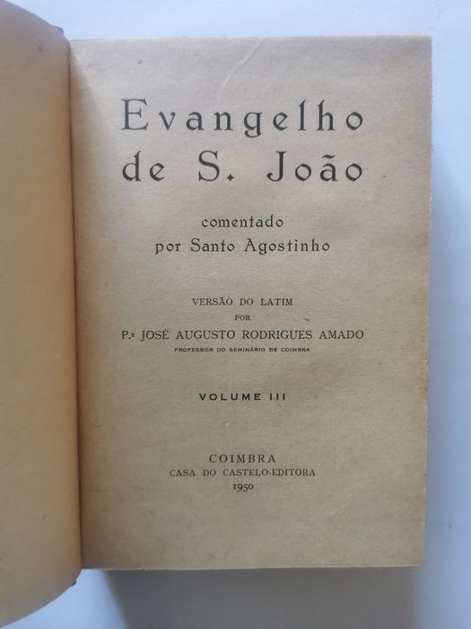 SANTO AGOSTINHO - Evangelho de S. João (comentado) - Coleção completa em 5 VOLUMES