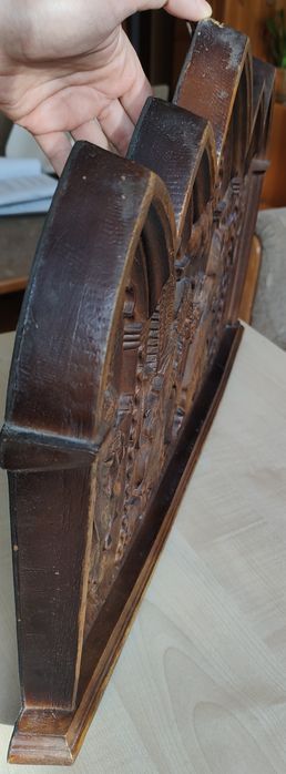 Drzeworyt płaskorzeźba "Zwiastowanie" rękodzieło