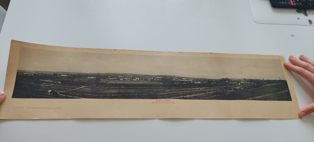 Pocztówka panoramiczna Cieszyn Tesin Teschen 1900 panorama