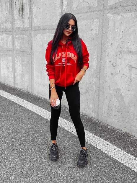 Bluza damska Ranci czerwona O la voga M L