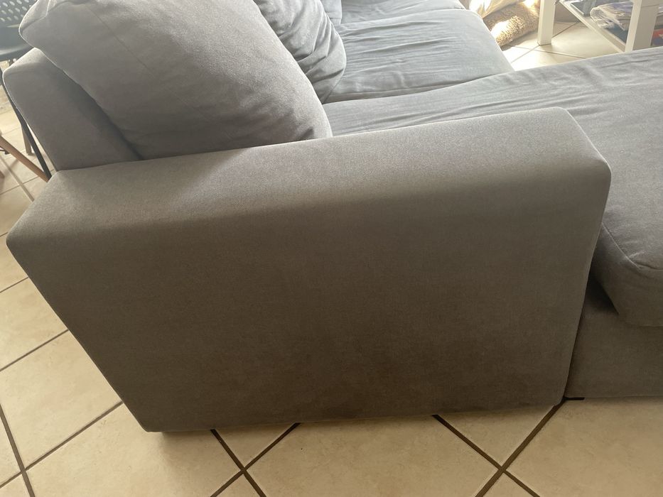 Sofá cinzento da conforama